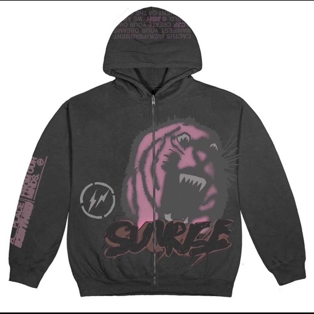 Travis Scott Cactus Jack Fragment Sunrise Zip Up Hoodie